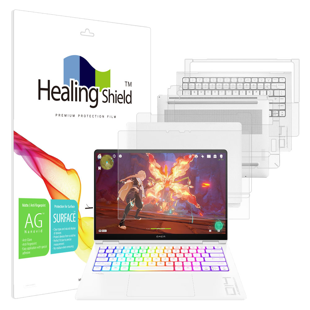 HP 오멘 14 슬림 fb0075TX 저반사 액정보호필름1매 외부3종 - 상품 이미지