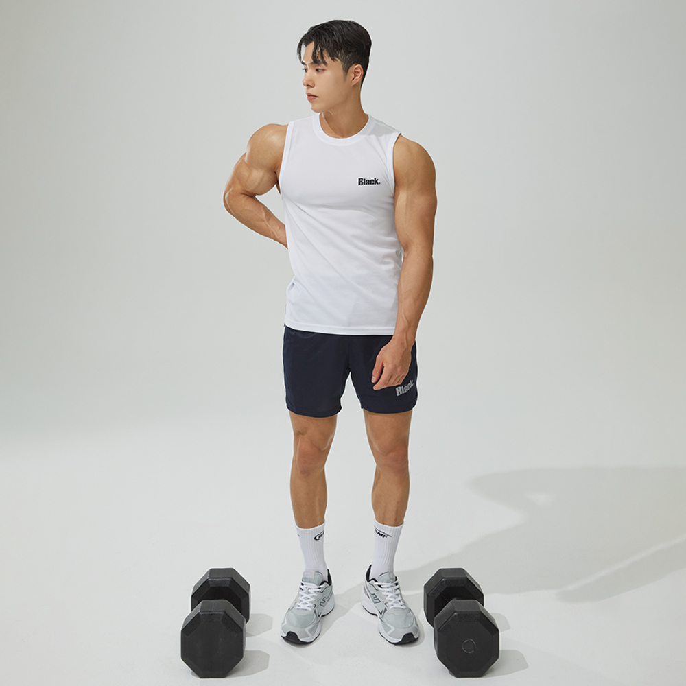 남자 쿨링 기능성 헬스복 셋업 헬스나시 트레이닝 세트 운동복 트레이닝복 - 상세 이미지 5