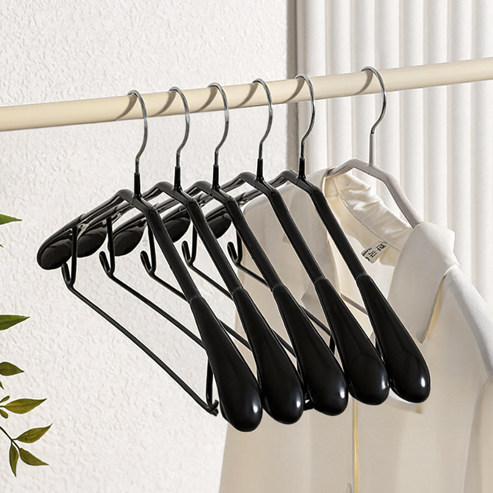 [단독] [무료배송] 에이비박스 정장 옷걸이 멀티 L 블랙, 10개