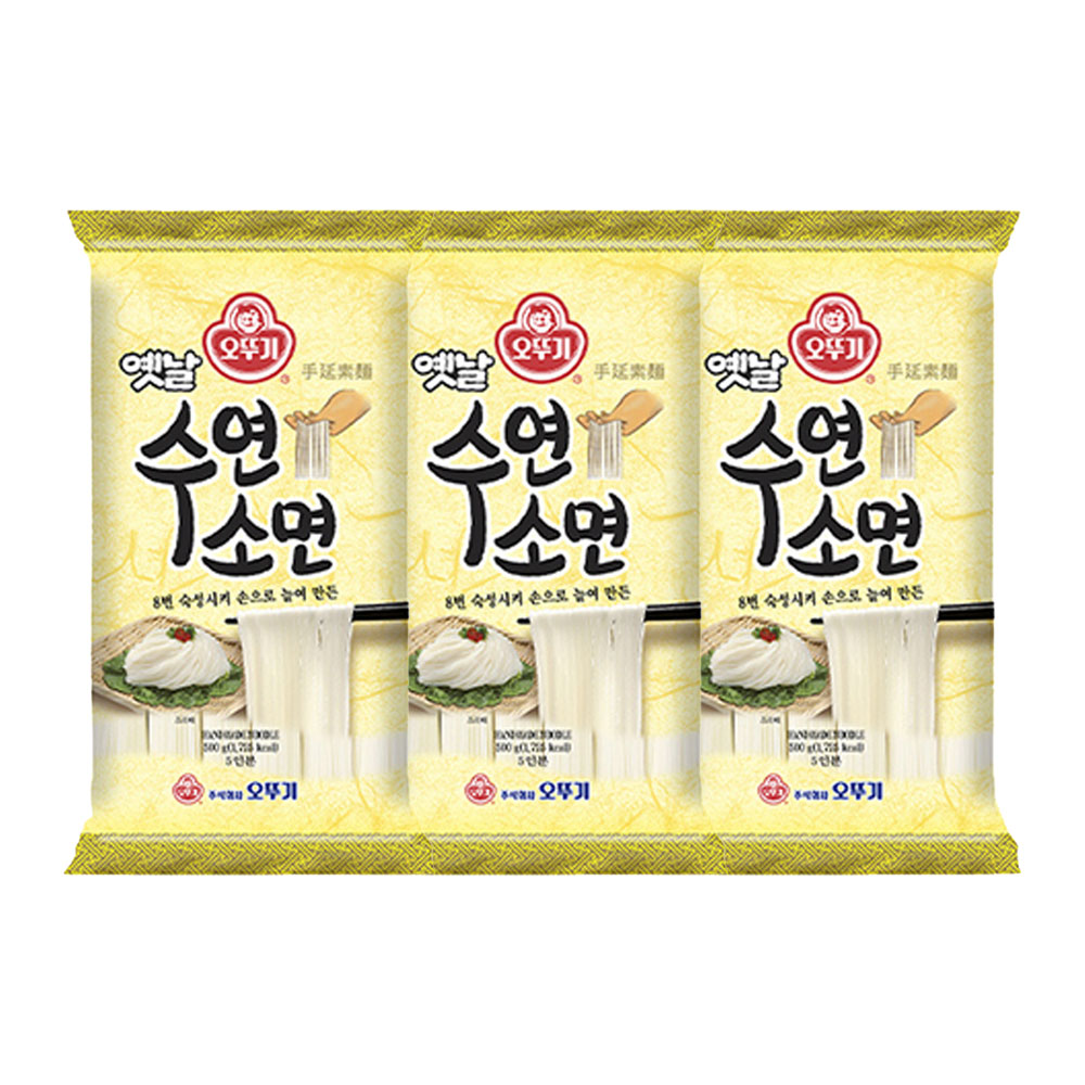 오뚜기 옛날 수연소면 500g, 3개 - 메인 이미지