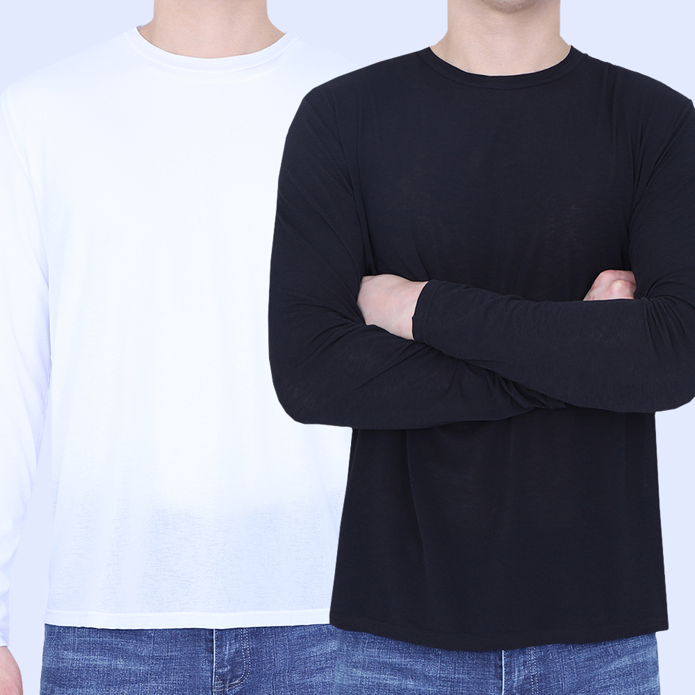 남자쿨링티셔츠 여름 긴팔쿨티 냉감 빅사이즈 - 상품 이미지