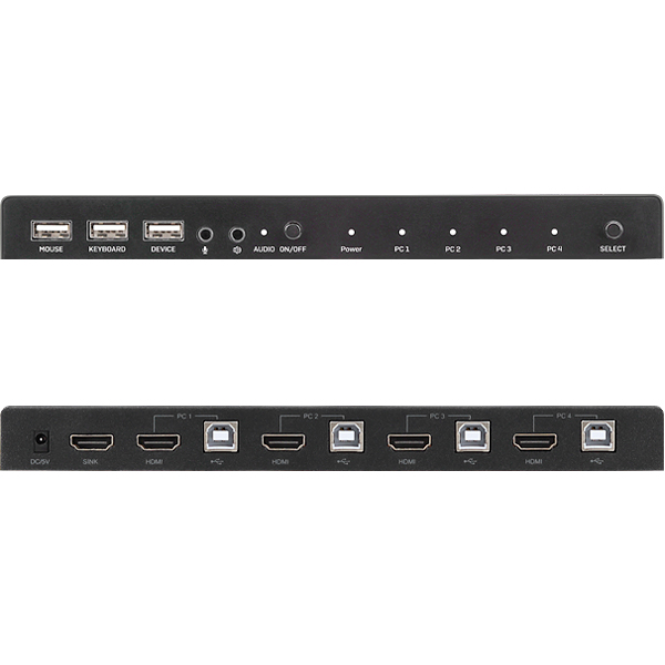 강원전자 넷메이트 4K 60Hz HDMI 2.0 KVM 4:1 스위치(USB) NM-PTK02 - 상세 이미지 3