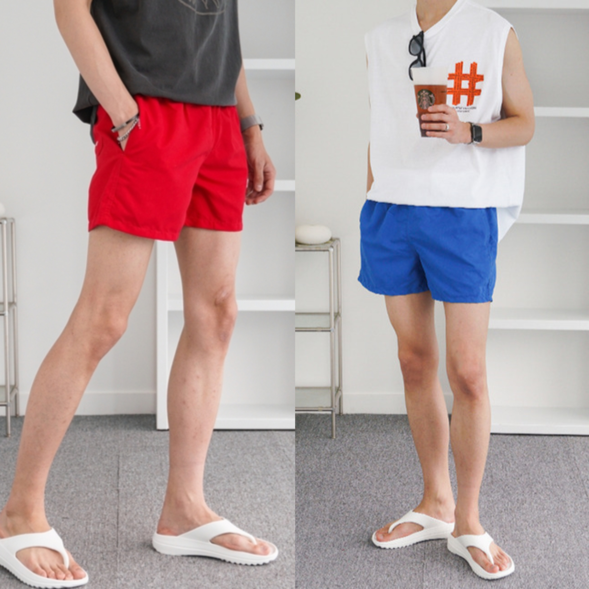 남자 리펠 여름 비치웨어 밴딩 쇼츠 반바지 19컬러