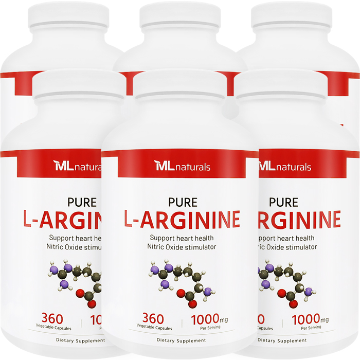 마이라이프내추럴스 엘 아르기닌 L아르기닌 1000mg 알약 360캡슐, 6개 - 메인 이미지