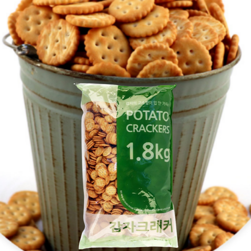 누구나조아 신흥 감자크래커 1.8kg 업소용 대용량 간식 과자 스낵 쿠키 비스킷 주전부리 - 상품 이미지