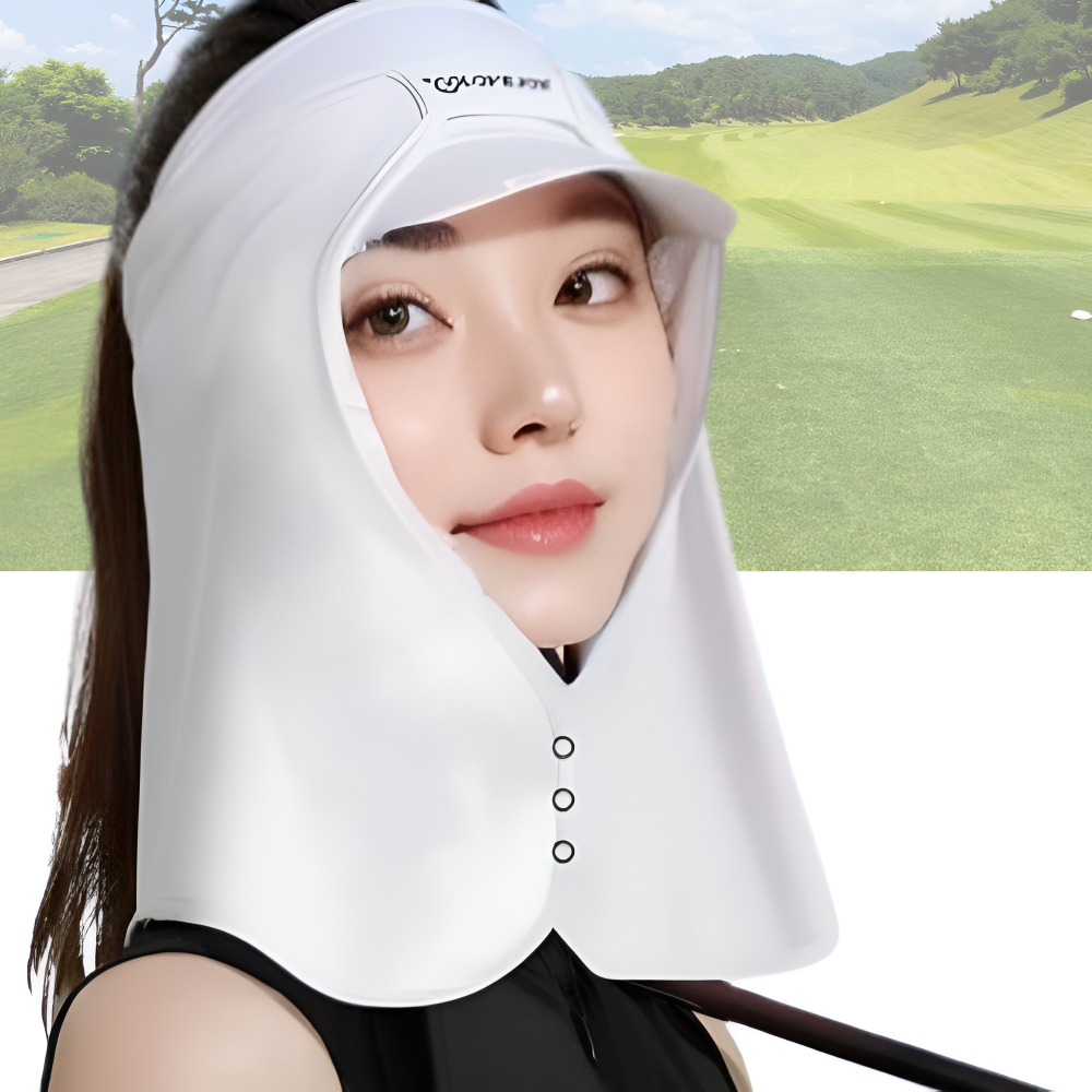 힙지로즈 여성 골프용 마스크 골프 햇빛가리개 얼굴가리개