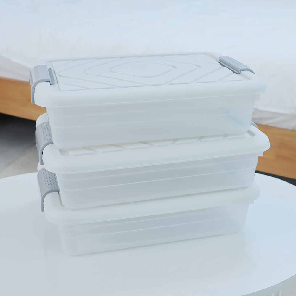 핫버튼 침대밑 수납장 서랍장 서랍 적층형 대형팬트리 수납함 낮은 리빙박스 10cm - 상세 이미지 3