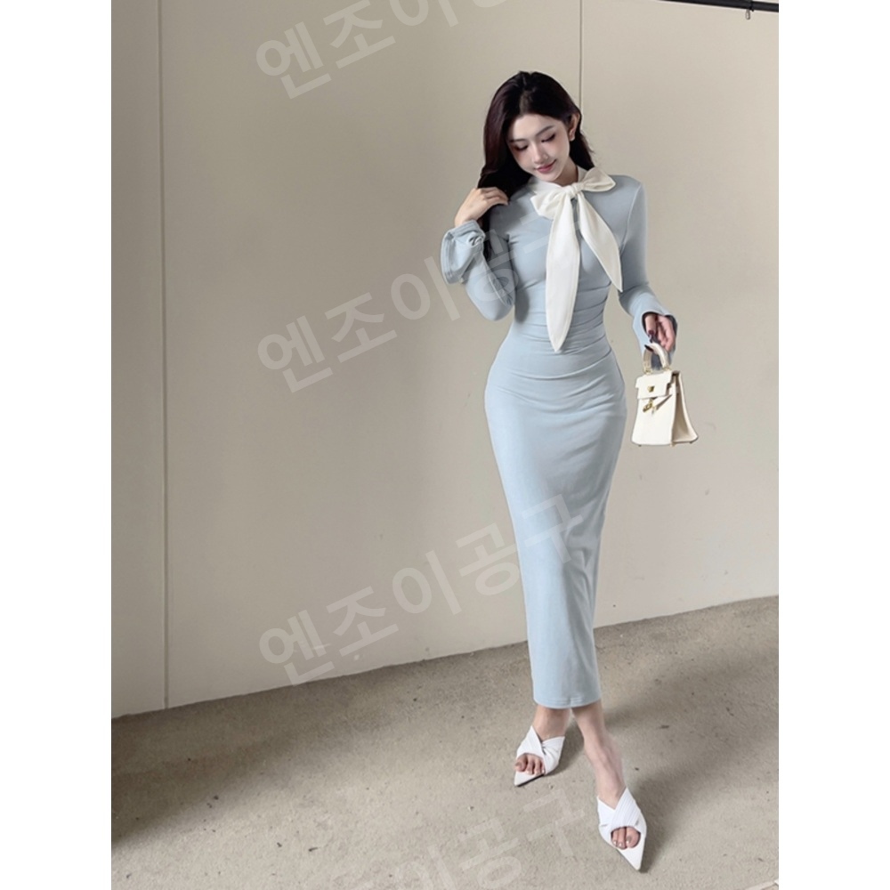 비밀은 없어 7회 강한나 온우주 원피스 롱드레스 하객룩 의상 옷 패션 - 상세 이미지 2
