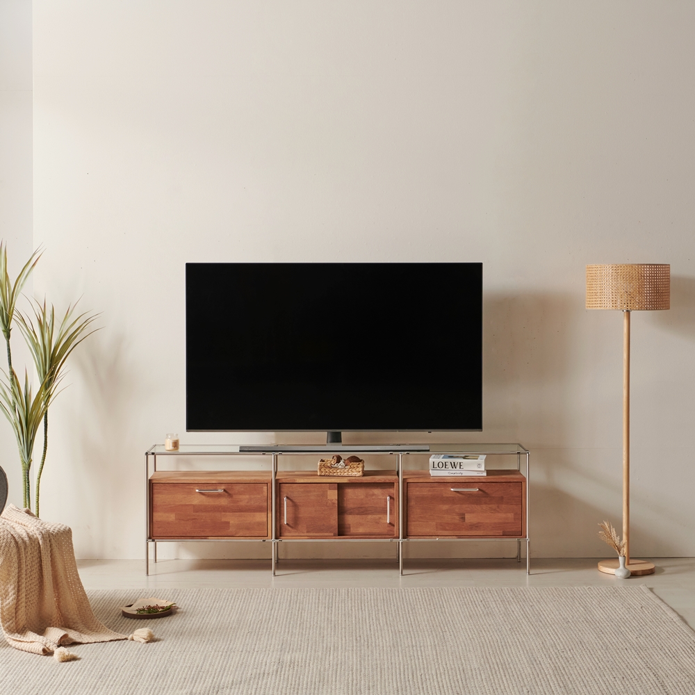 란토 미드센츄리거실장 높은 모듈 엔틱 원목 거실장 tv다이서랍장