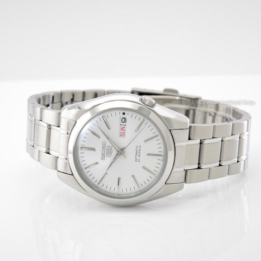 세이코 SEIKO 5 메탈밴드 오토매틱 화이트 다이얼 손목시계 SNKL41J1 - 상세 이미지 3