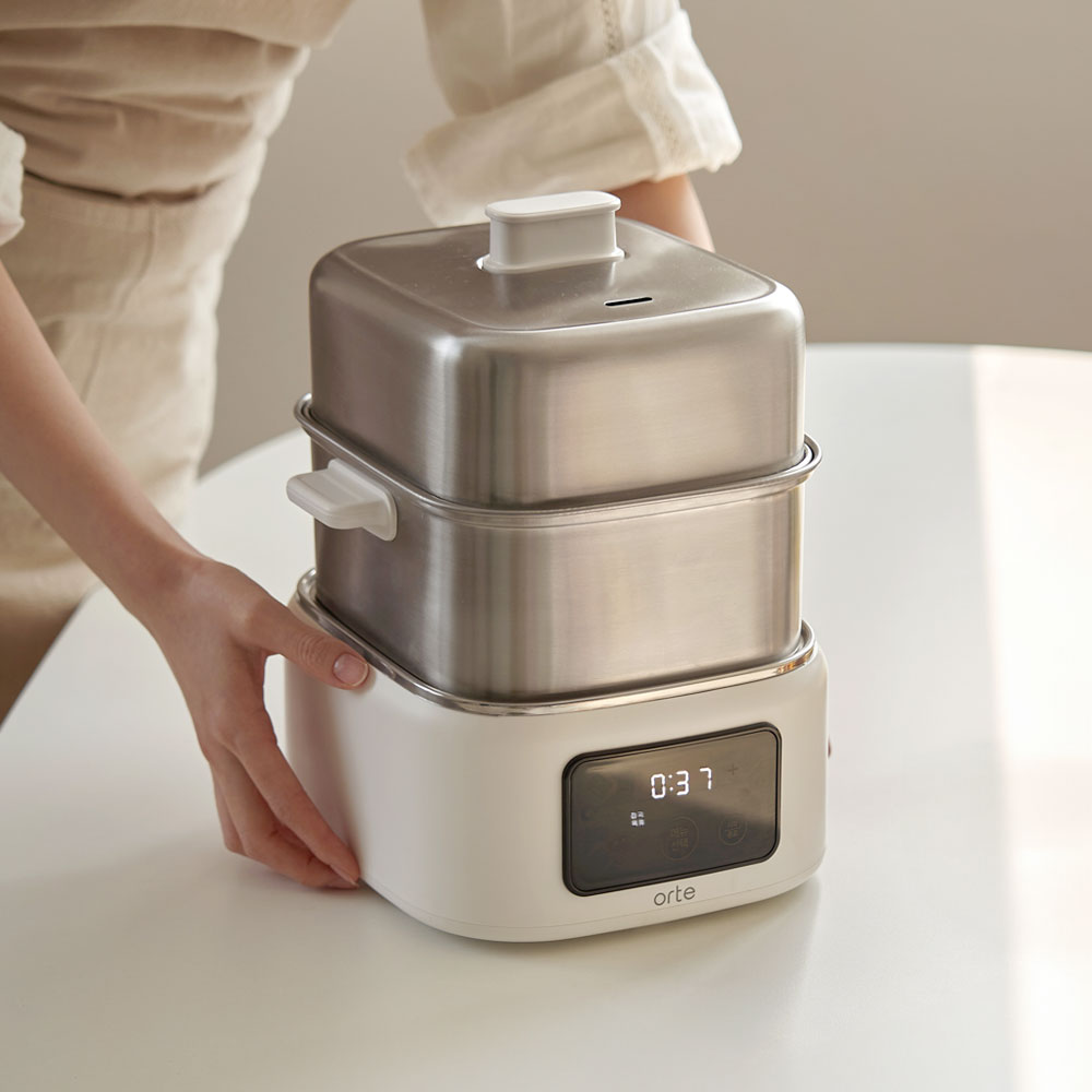 오르테 FULL 스텐 전기 찜기 멀티 쿠커 스팀 계란 달걀삶는기계 고구마