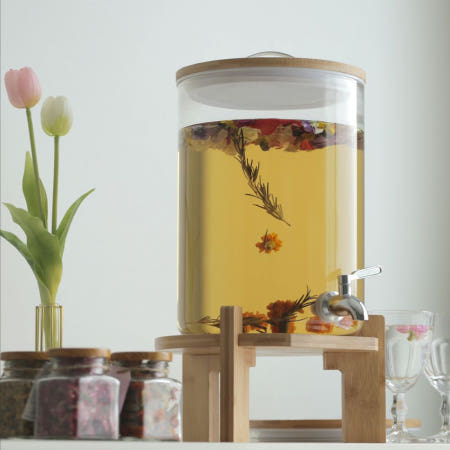 베르세 내열유리 음료 디스펜서 5L 7.5L 10L 카페 호텔 사용