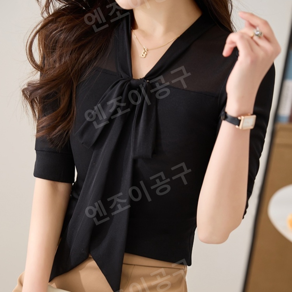 벌거벗은 세계사 152회 강소라 타이 블라우스 우아한 고급진 의상 옷 패션 - 상품 이미지