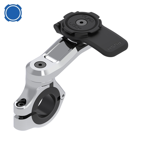 [한국자전거총판] 쿼드락 Motorcycle Handlebar Mount PRO Chrome - 상품 이미지