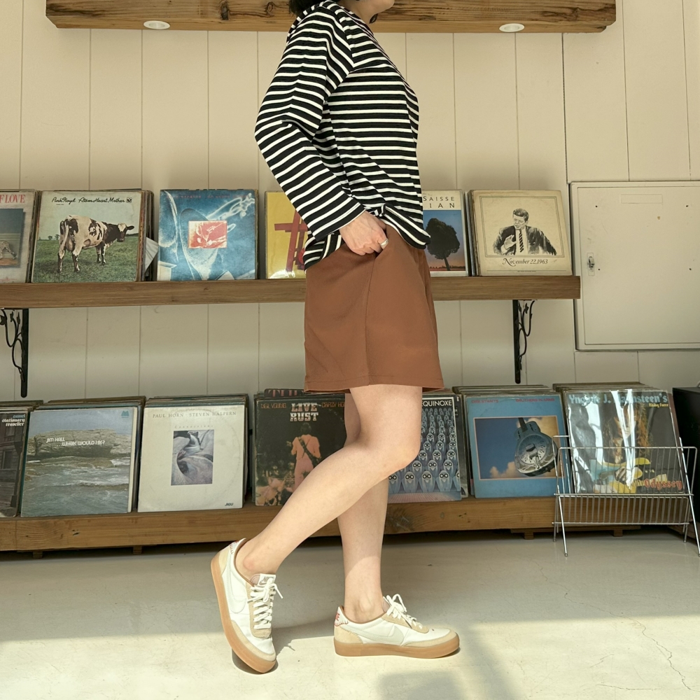 긴팔 트임 스트라이프 단가라 톡톡 워싱면 티 심플 베이직 기본 레이어드 티셔츠 봄 가을 - 상세 이미지 4