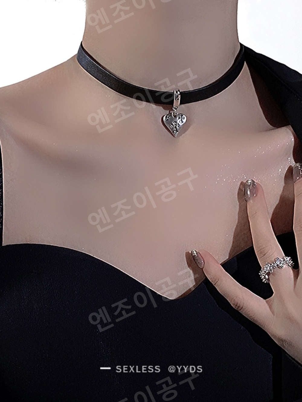 런닝맨 705회 아이브 레이 초커 목걸이 레트로 y2k 의상 옷 패션 - 상세 이미지 3