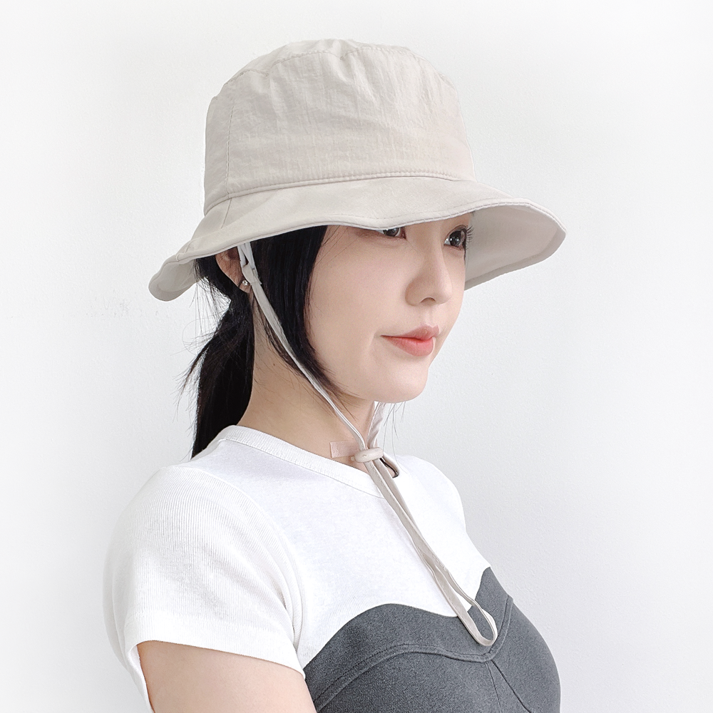 러플 바스락 턱끈 스트랩 남자 여자 여름 서핑 캠핑 벙거지모자 버킷햇