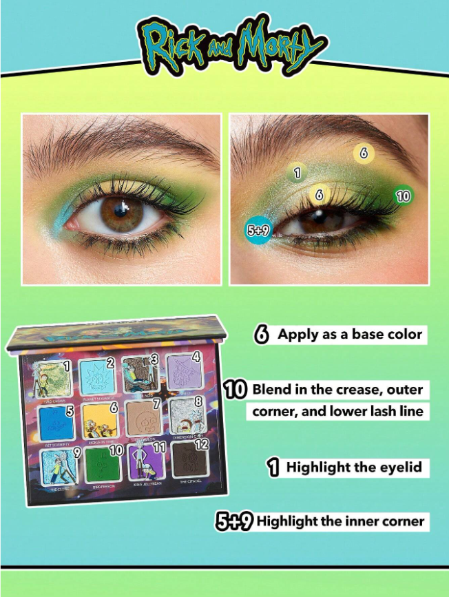 쉬글램 릭앤모티 콜라보 섀도우 팔레트 rick and morty eye palette 이미지 8