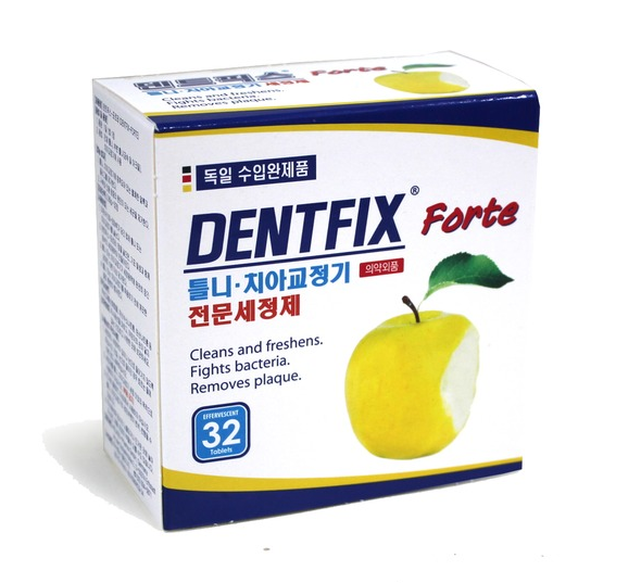 덴트픽스 포르테 32정x1통 독일수입 틀니세정제 클리덴트 의치세정제 - 상품 이미지