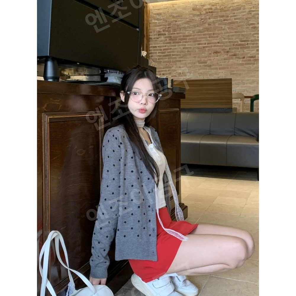 함부로 대해줘 3회 이유영 김홍도 도트 가디건 라운드넥 데이트 의상 옷 패션 - 상세 이미지 4