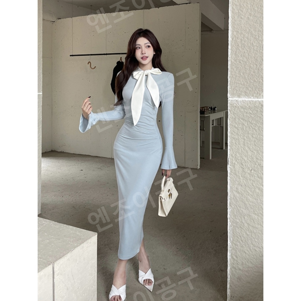 비밀은 없어 7회 강한나 온우주 원피스 롱드레스 하객룩 의상 옷 패션 - 상세 이미지 3