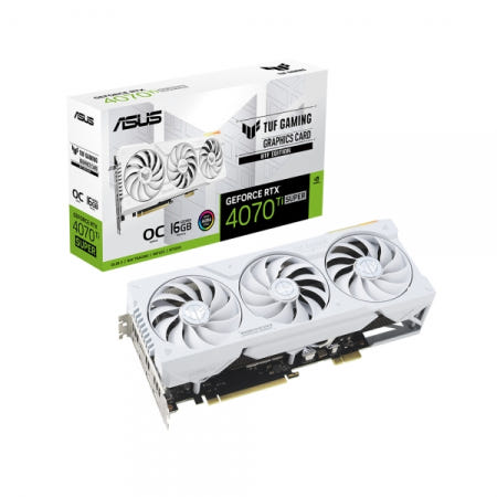 ASUS TUF Gaming 지포스 RTX 4070 Ti SUPER BTF O16G OC D6X 16GB White