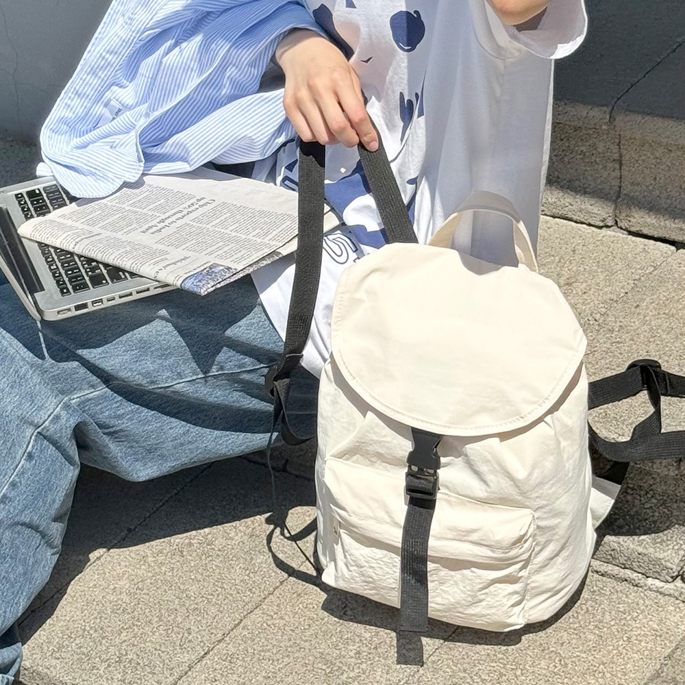 가벼운 조리 미니 백팩 엄마 나들이 외출 여행 미니멀 백팩 등에메는가방 초경량 작은백팩 - 상세 이미지 3