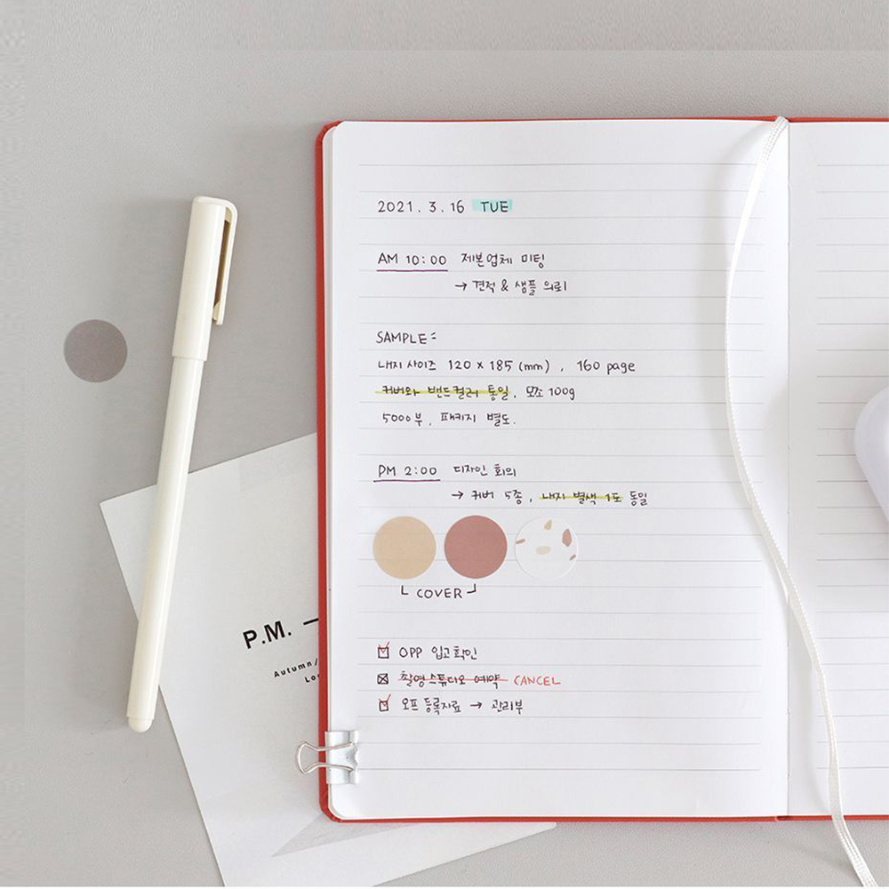 업무노트 교무수첩 직장인 회의 노트 라인 - 상세 이미지 3