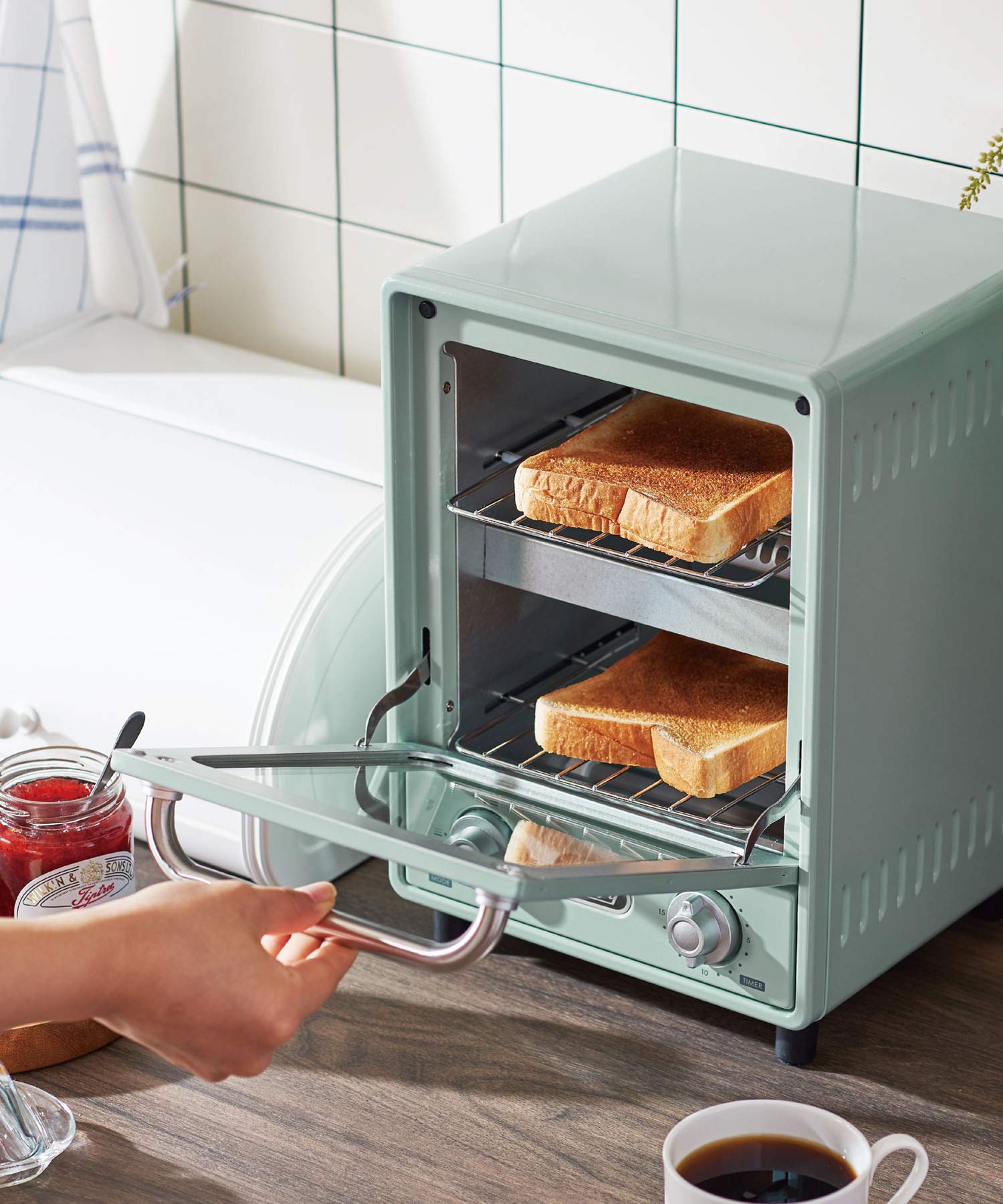 토피 Toffy 원적외선 2단 전기 오븐 토스터기 K-TS4-PA 페일아쿠아