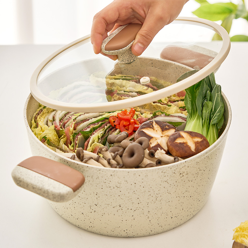 델라고 양수냄비 인덕션 세라믹 냄비 바닐라빈 양수 28cm