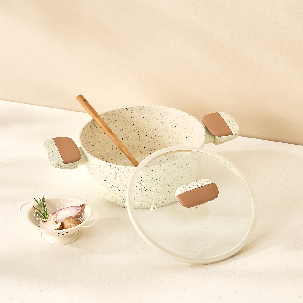 델라고 양수냄비 인덕션 세라믹 냄비 바닐라빈 양수 20cm - 메인 이미지