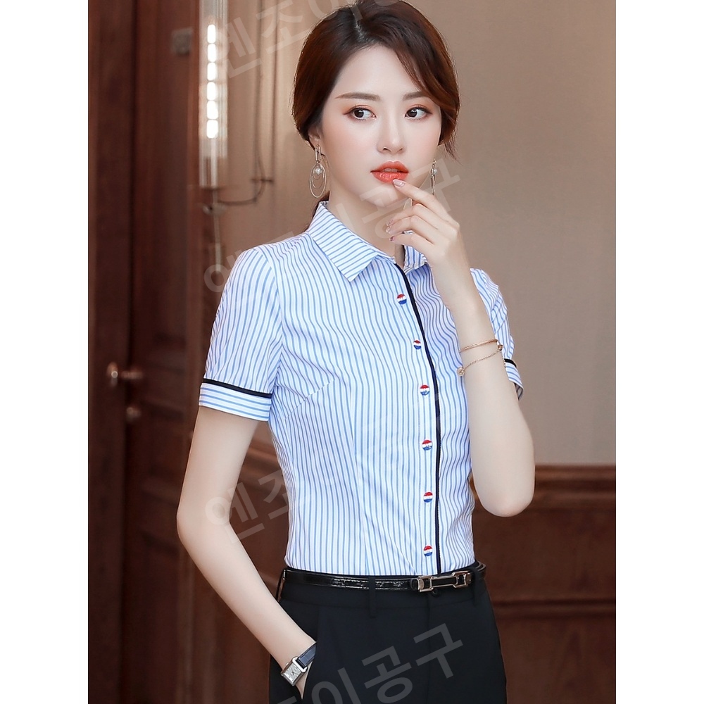 줄서는 식당 15화 입짧은 햇님 반팔 셔츠 오피스 정장 의상 옷 패션 - 상세 이미지 2
