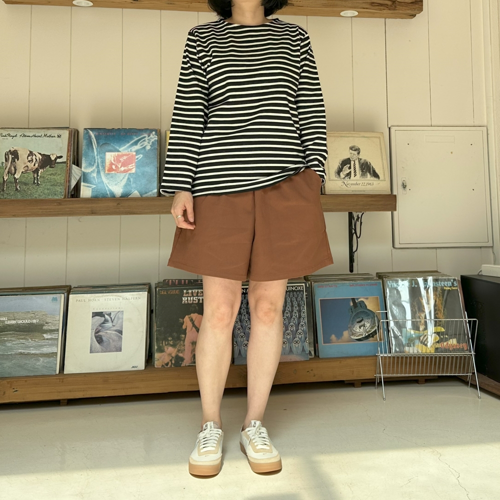 긴팔 트임 스트라이프 단가라 톡톡 워싱면 티 심플 베이직 기본 레이어드 티셔츠 봄 가을 - 상세 이미지 2