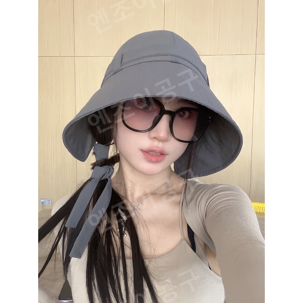 용감무쌍 용수정 김용림 황재림 리본 모자 벙거지 선캡 휴양지 의상 옷 패션 - 상세 이미지 2