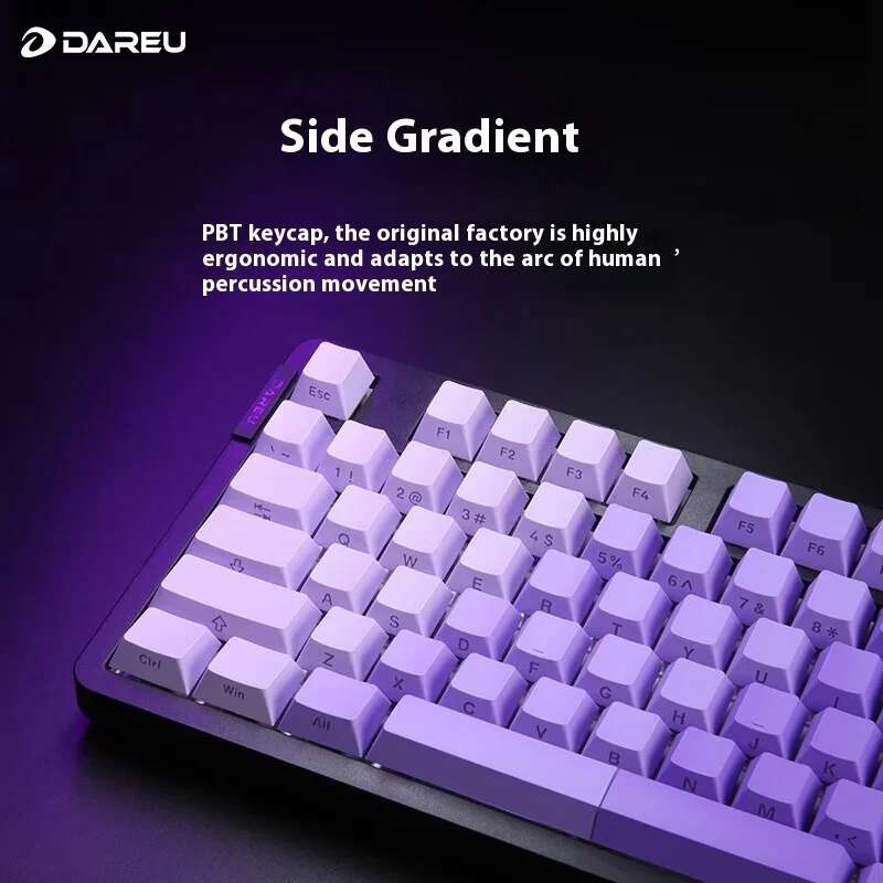 다얼유 키보드 EK87 pro 측면각인 Gasket 구조 게이밍 무선 유선 기계식 키보드 퍼플 - 상세 이미지 4