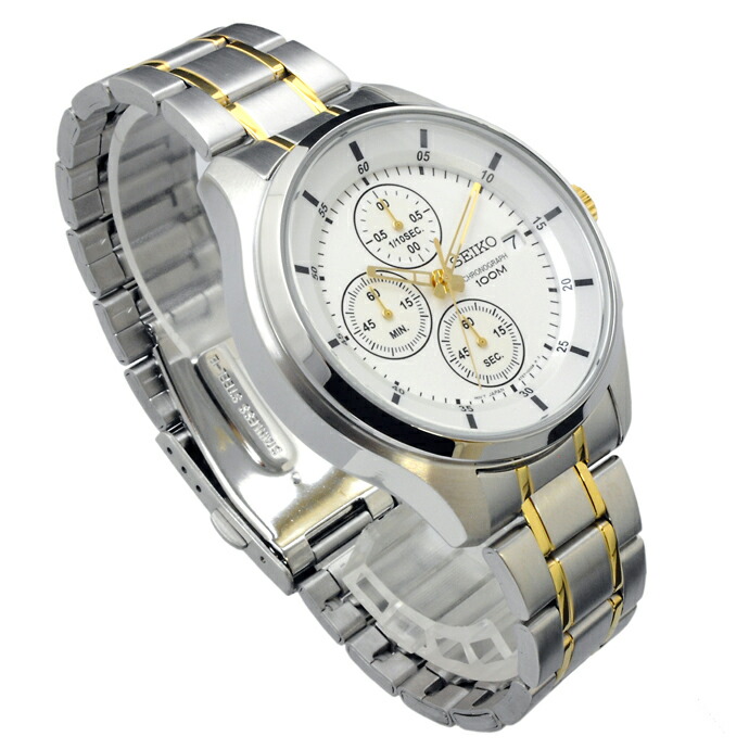 세이코 SEIKO 크로노그래프 금장 흰판 남자 캐주얼 정장 손목 시계 SKS541 - 상세 이미지 4