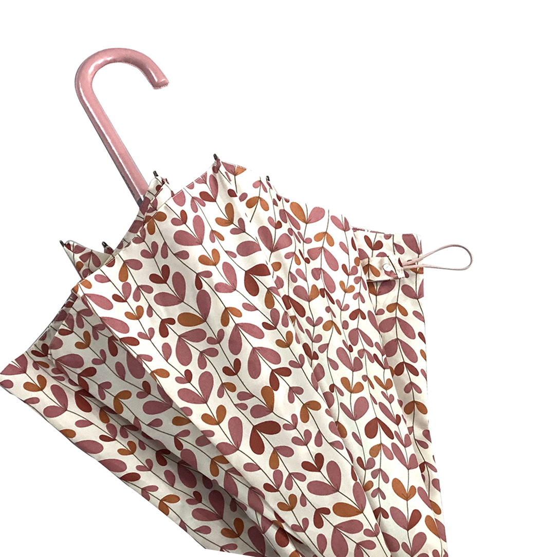 핑크 가죽손잡이 일본 우산 예쁜 자동 장우산