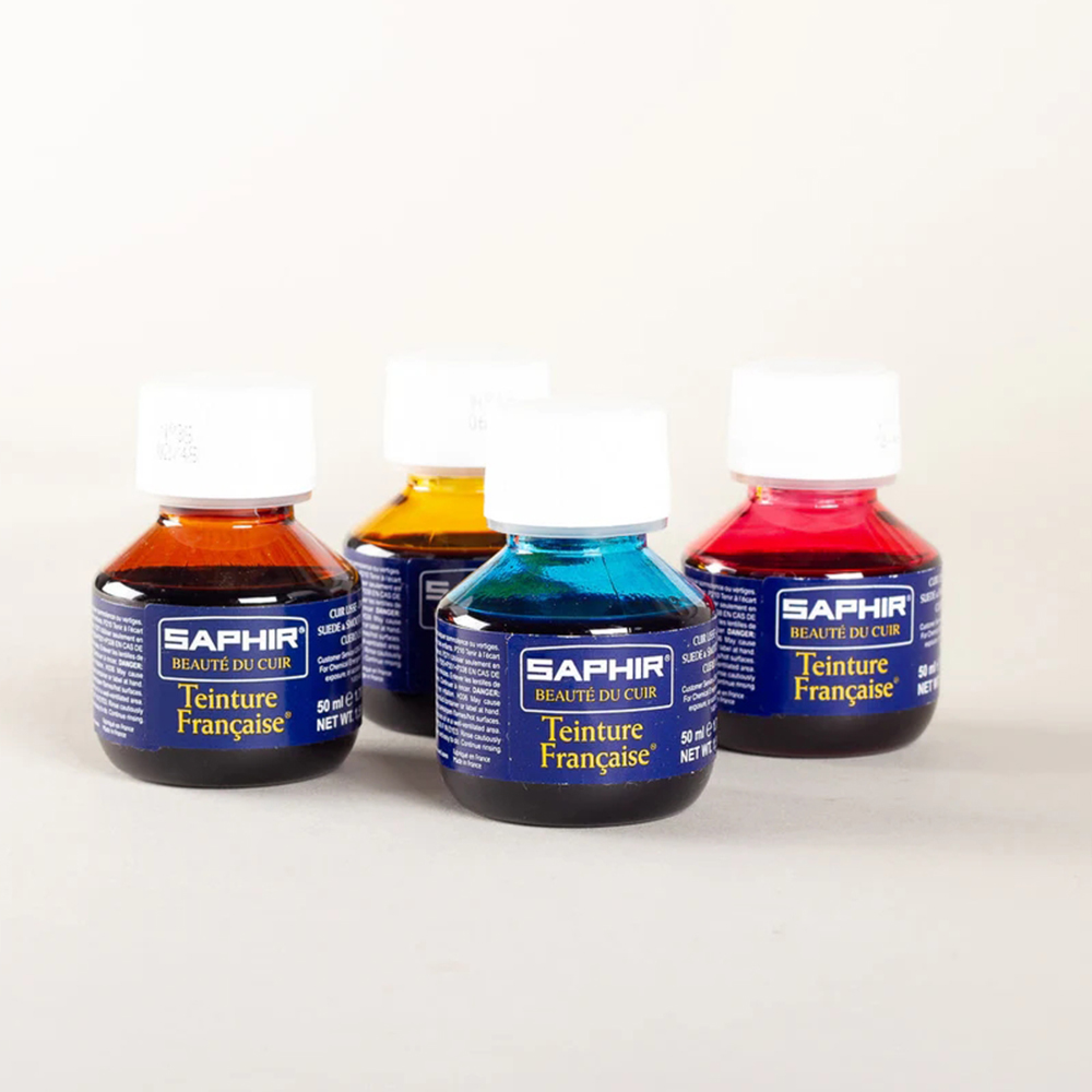사피르 가죽 염색제 50ml 세무 스웨이드 구두 신발 가방 색상 복원제 물감 염색약