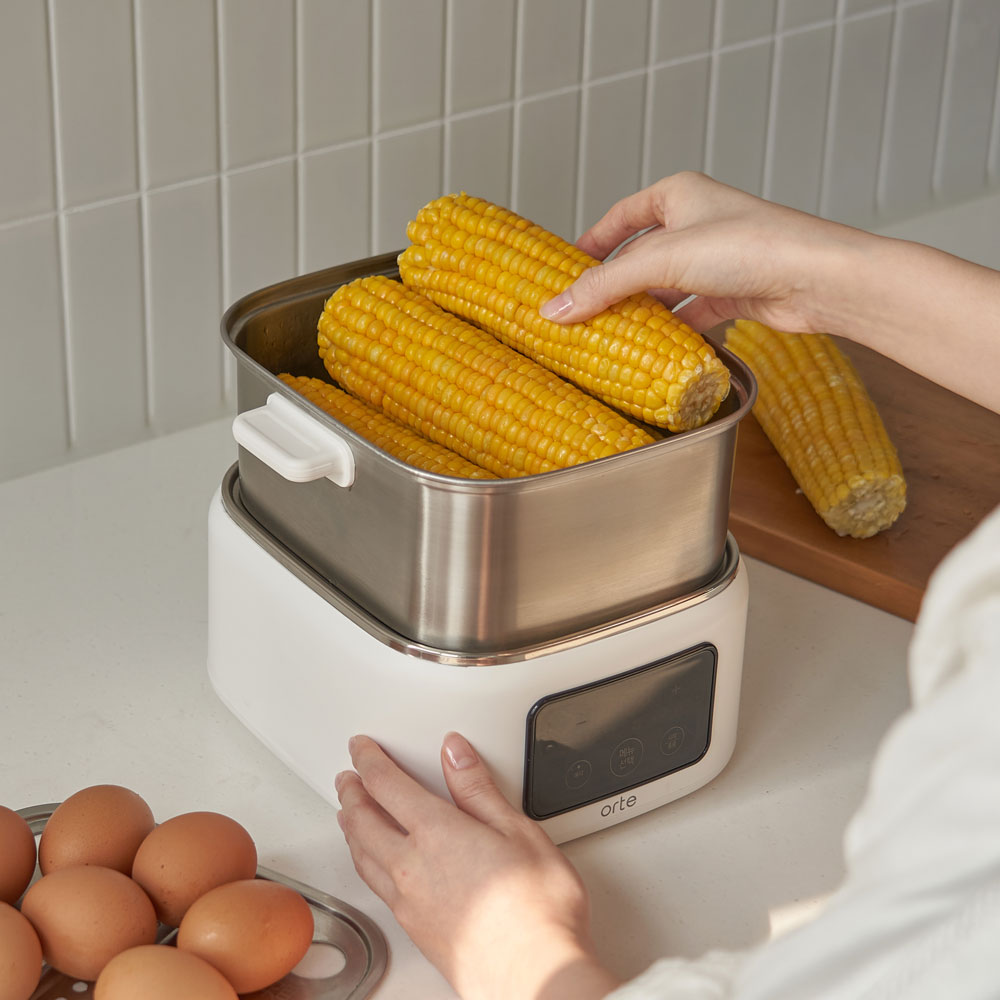 오르테 FULL 스텐 전기 찜기 멀티 쿠커 스팀 계란 달걀삶는기계 고구마