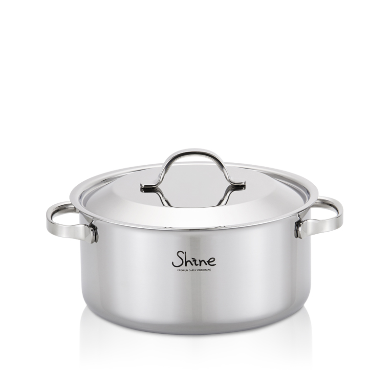 한일스텐레스 통3중 샤인 IH 스텐 양수냄비 24cm