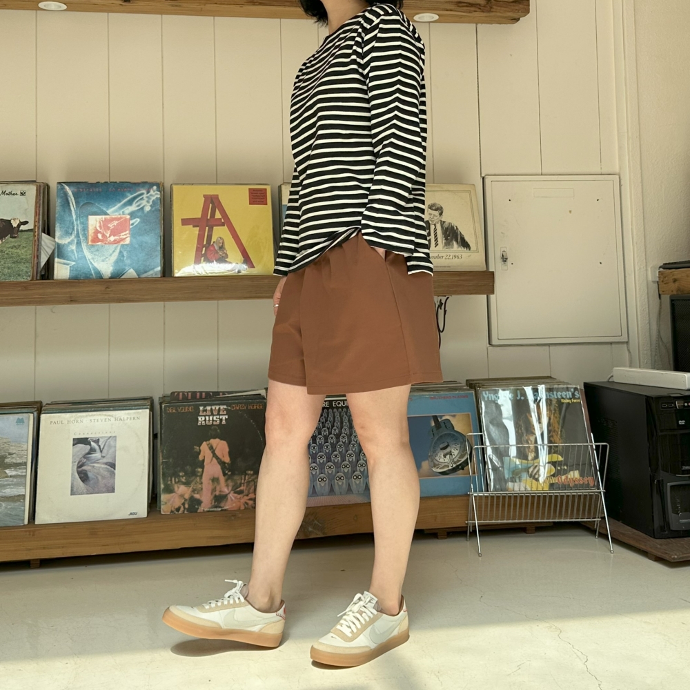 긴팔 트임 스트라이프 단가라 톡톡 워싱면 티 심플 베이직 기본 레이어드 티셔츠 봄 가을 - 상세 이미지 3