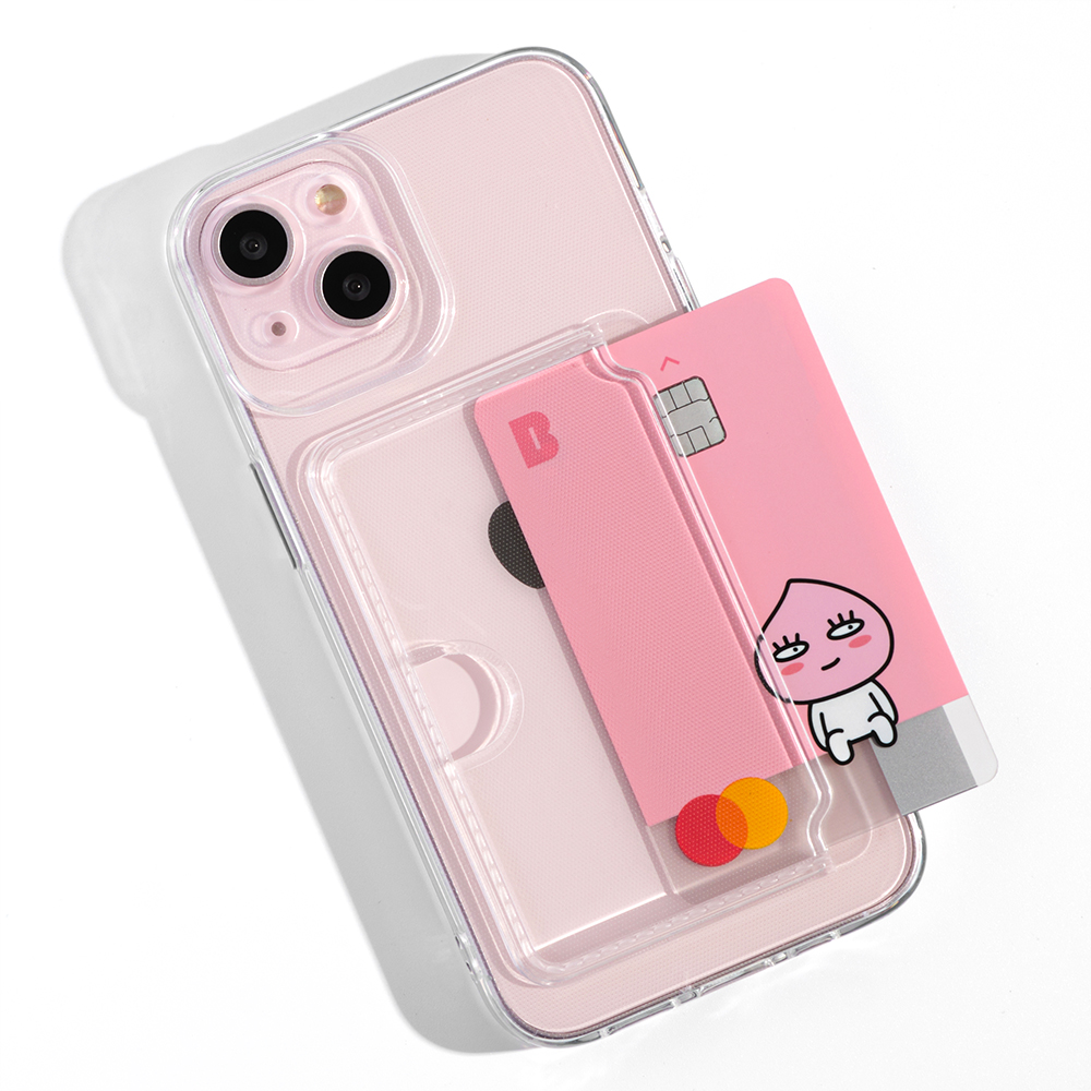 젤리 카드 케이스 옆으로 투명, 아이폰13 미니