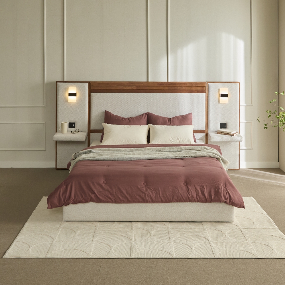 에덴느 밀레 호텔식 침대프레임 호텔 패브릭 신혼부부 호텔형 슈퍼싱글 1100