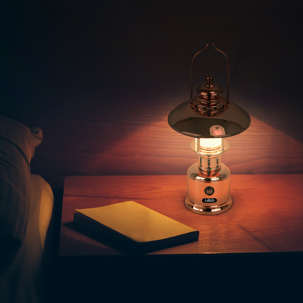 레토 감성 캠핑랜턴 황동 광부랜턴2 LED 캠핑조명