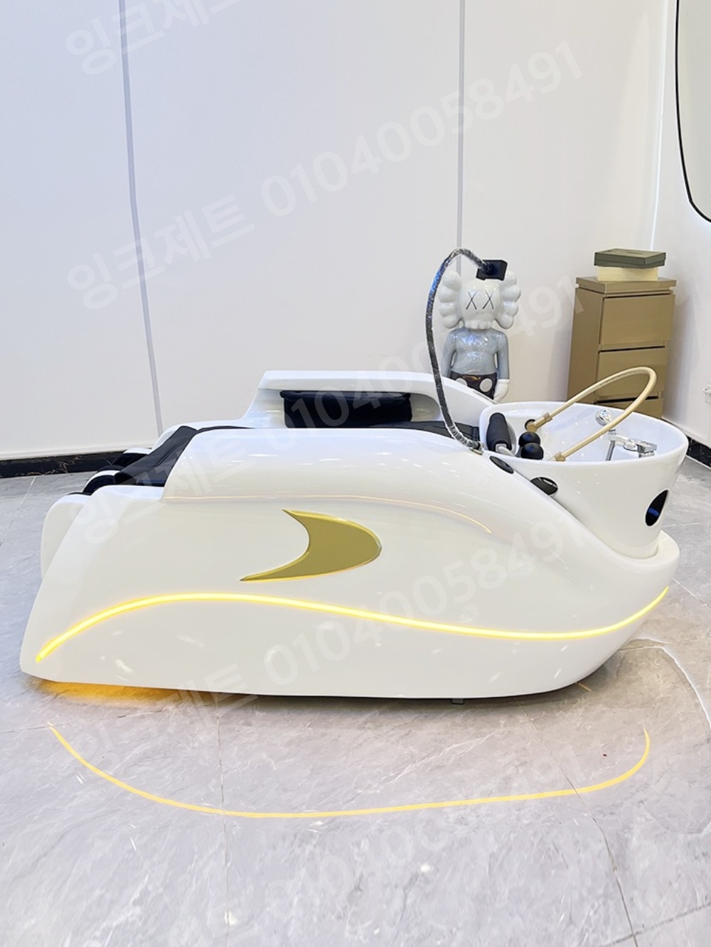 미용실샴푸대 전동 침대 머리감는 마사지 기능 헤어 케어 - 상세 이미지 3