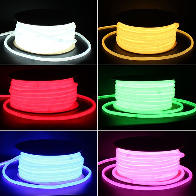 퍼스트 LED 팝네온 원형 6color 220V 50M 플렉시블 간접등 경관조명 줄네온 - 상품 이미지