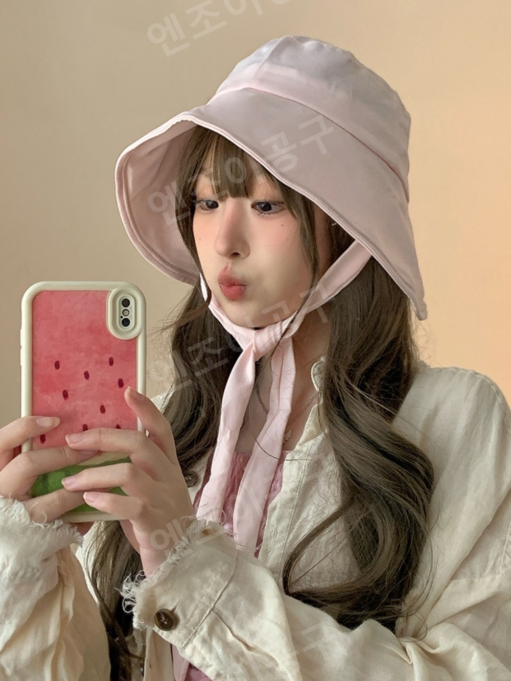 용감무쌍 용수정 김용림 황재림 리본 모자 벙거지 자외선 빅사이즈 의상 옷 패션 - 상세 이미지 2