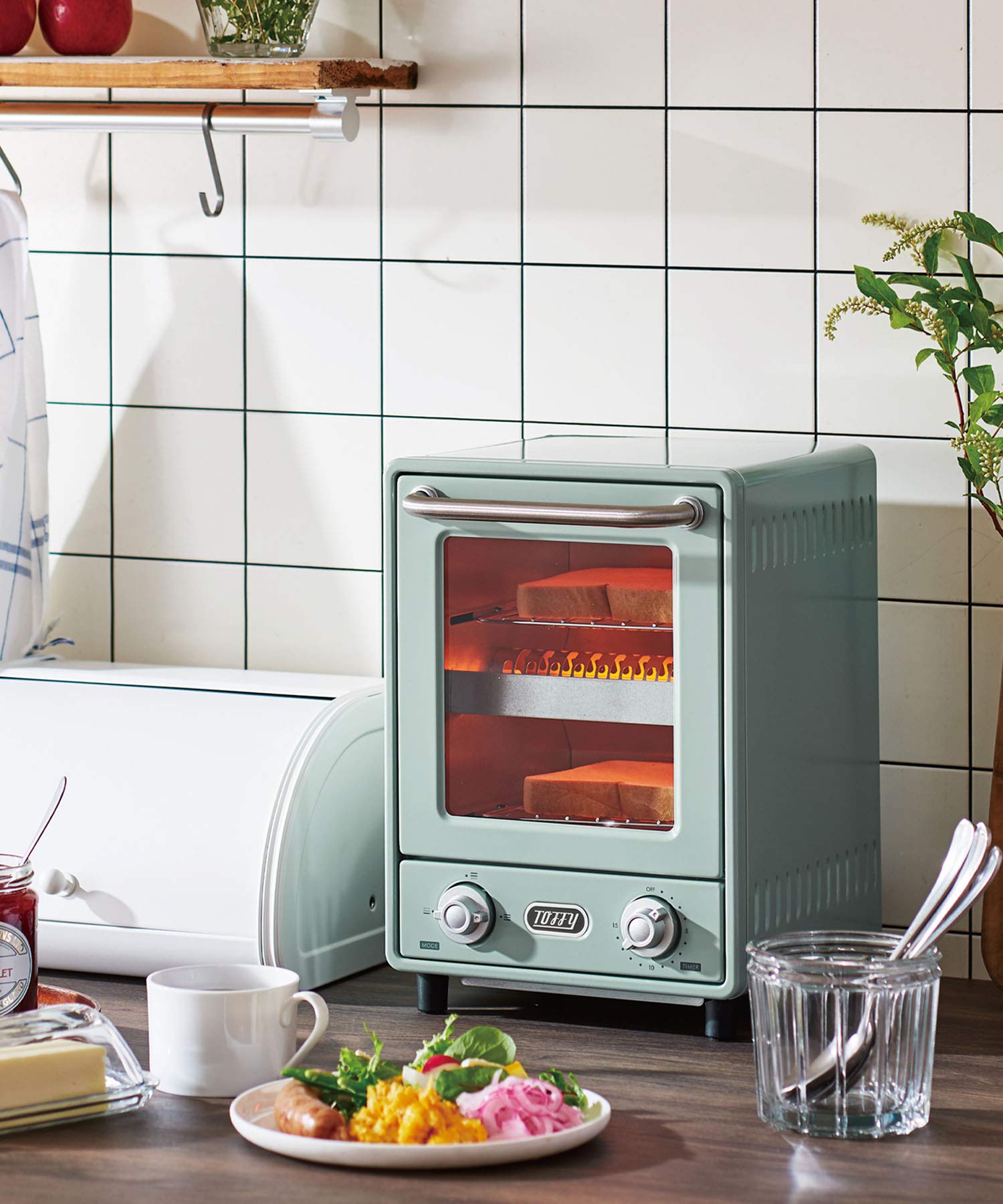 토피 Toffy 원적외선 2단 전기 오븐 토스터기 K-TS4-PA 페일아쿠아