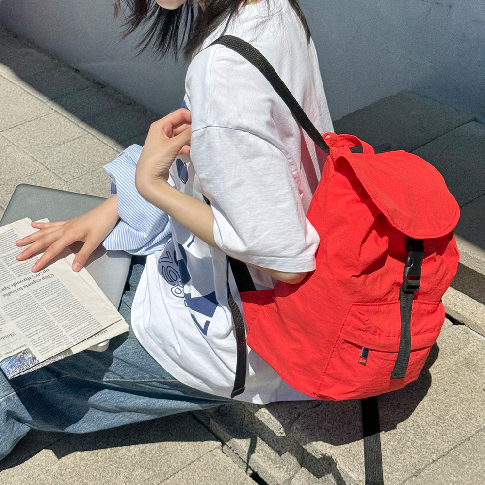 가벼운 조리 미니 백팩 엄마 나들이 외출 여행 미니멀 백팩 등에메는가방 초경량 작은백팩 - 상세 이미지 4