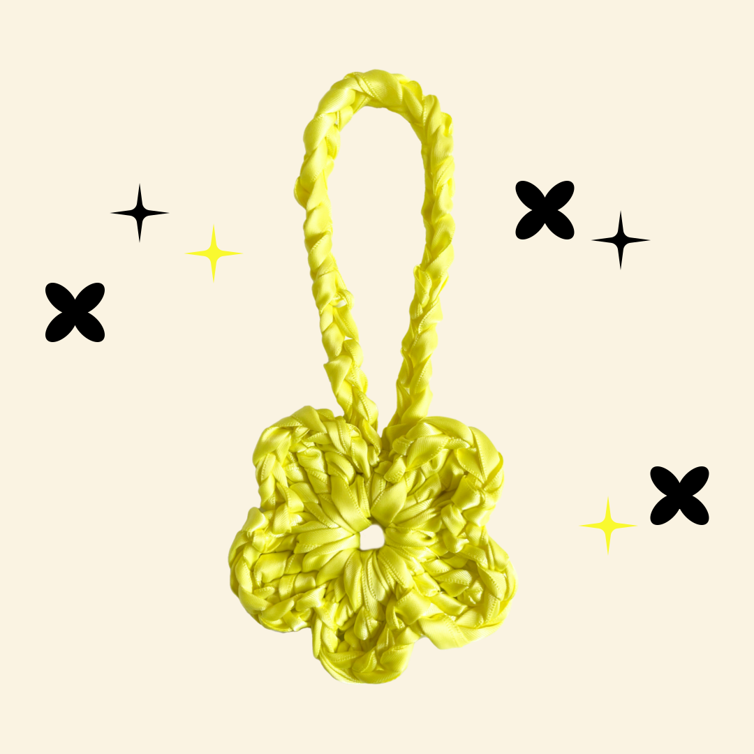 [DIY/동영상] 새틴리본 꽃 키링 키트 / 악세사리 코바늘 뜨개질 손 뜨기 - 상세 이미지 5
